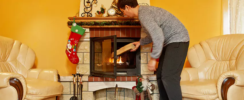 Rusted Metal Fireplace Restoration in Maple Valley, Washington